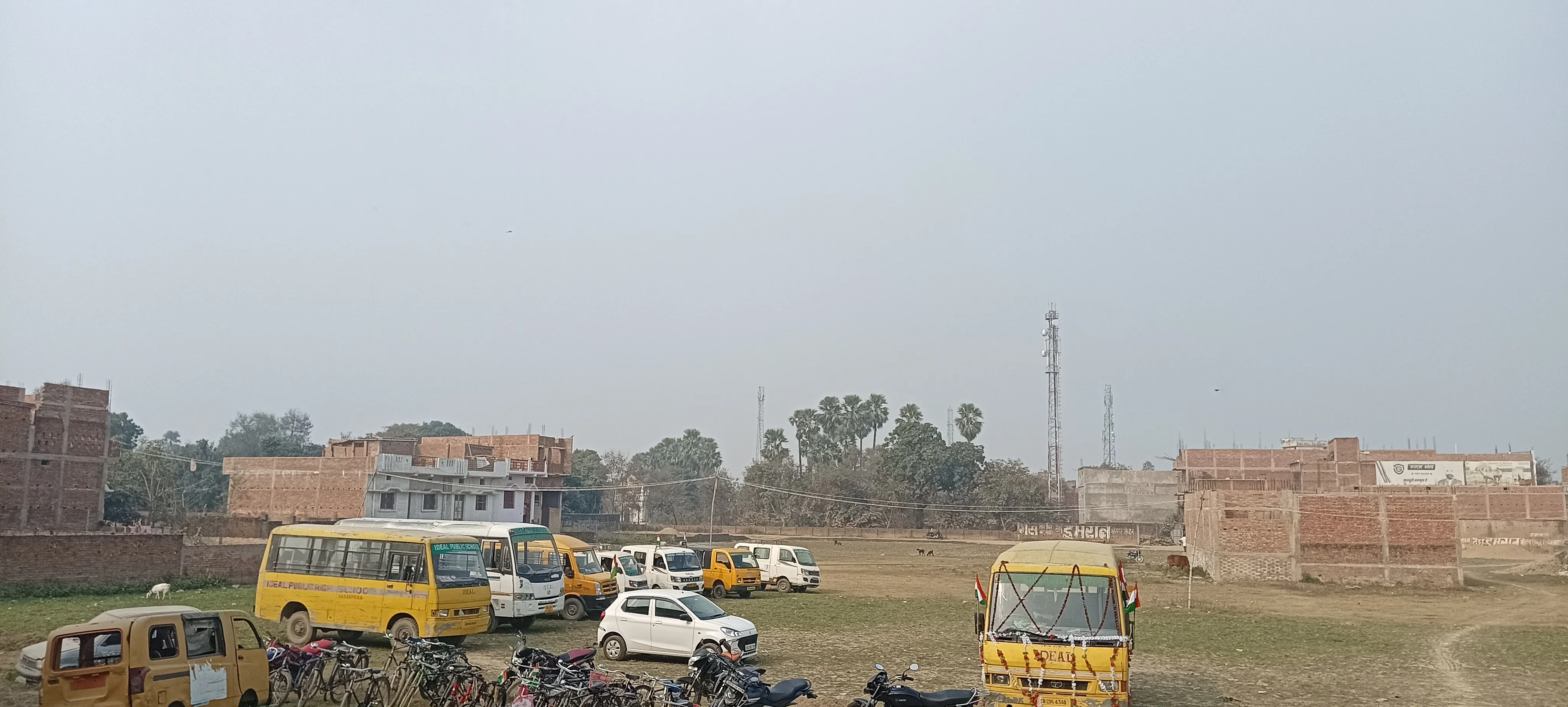 8 School Buses at Ideal Public School